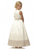 Sleeveless Satin Bow Sash Ankle Length Junior Bridesmaid Dress